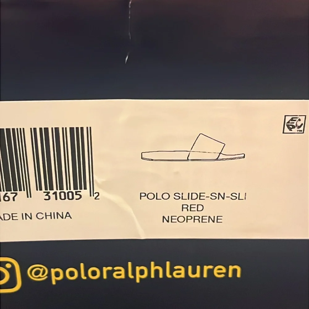 Polo Ralph Lauren Neoprene Slides Sandals Shoes shower beach new Men’s Size 11